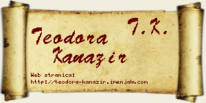 Teodora Kanazir vizit kartica